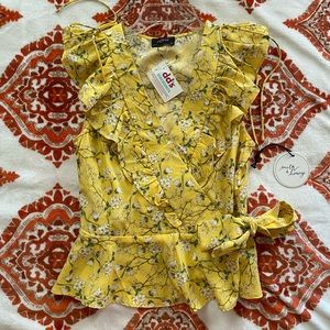 Yellow floral top